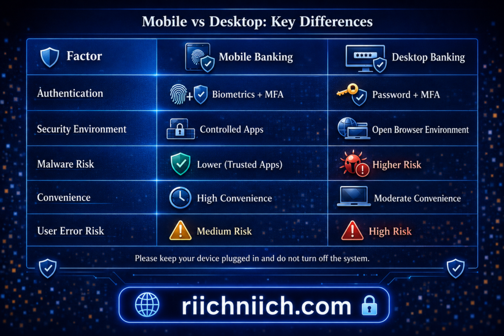 Is online banking safe: Mobile vs desktop banking comparison