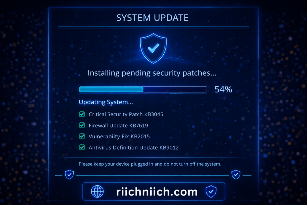 online banking is safe: System update in progress 54% complete