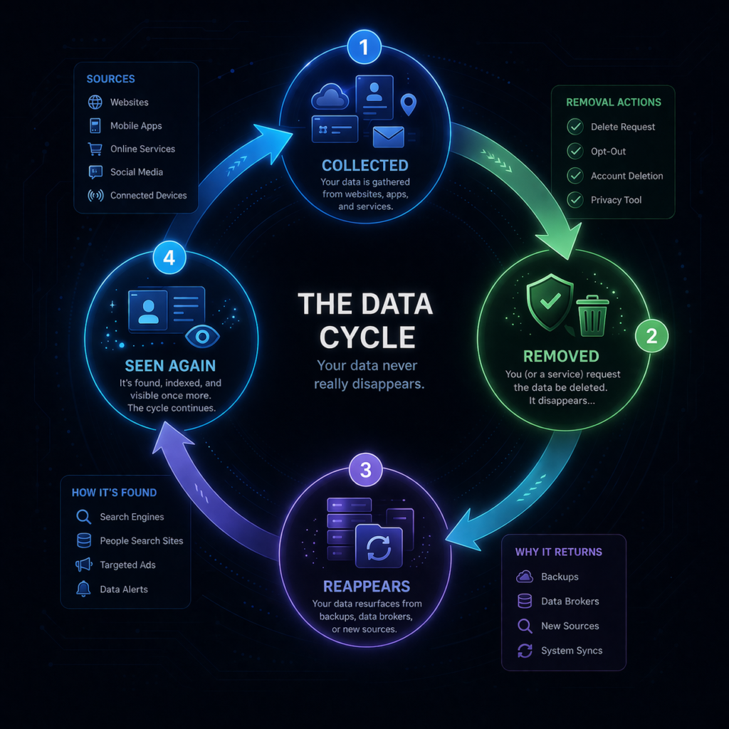 how to remove your personal information from the internet: The data cycle visualized