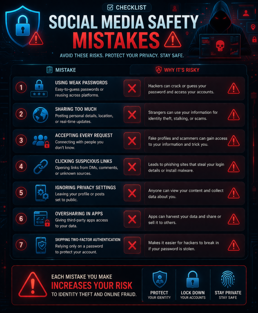 how to stay safe on social media: Social media safety checklist