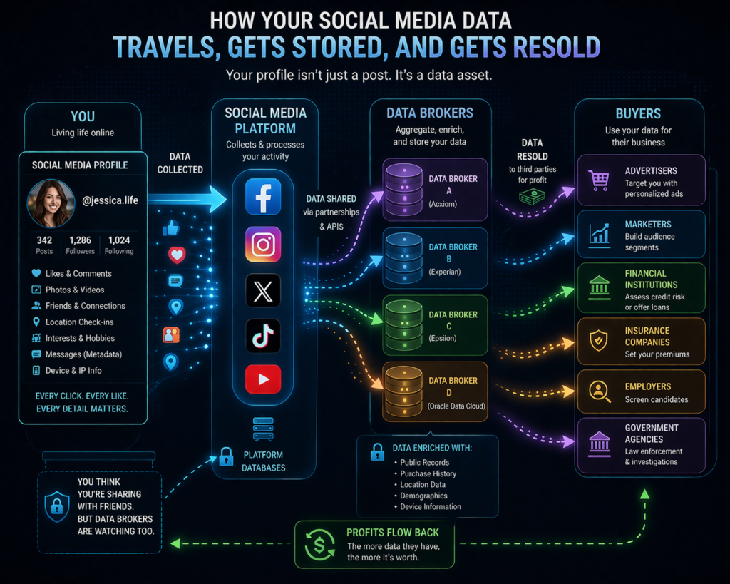 how to stay safe on social media: The journey of your data online