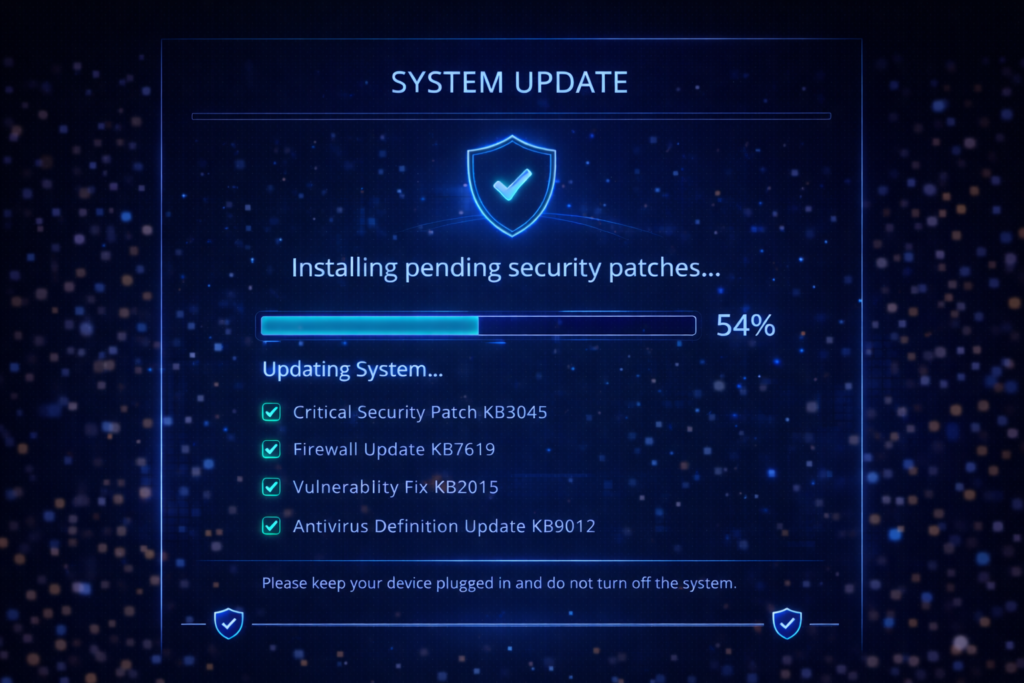 Is online banking safe: System update in progress