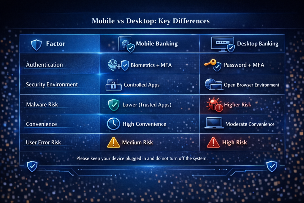 Is online banking safe: Mobile vs desktop banking comparison