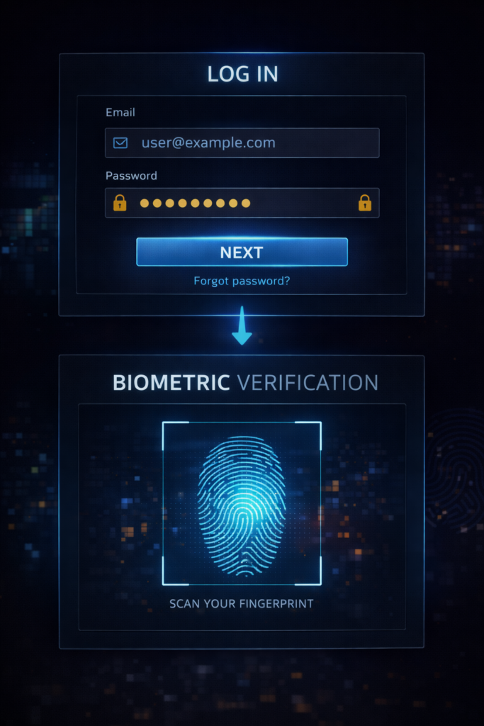 Cybersecurity Tips Everyone Should Know: Login process with biometric verification