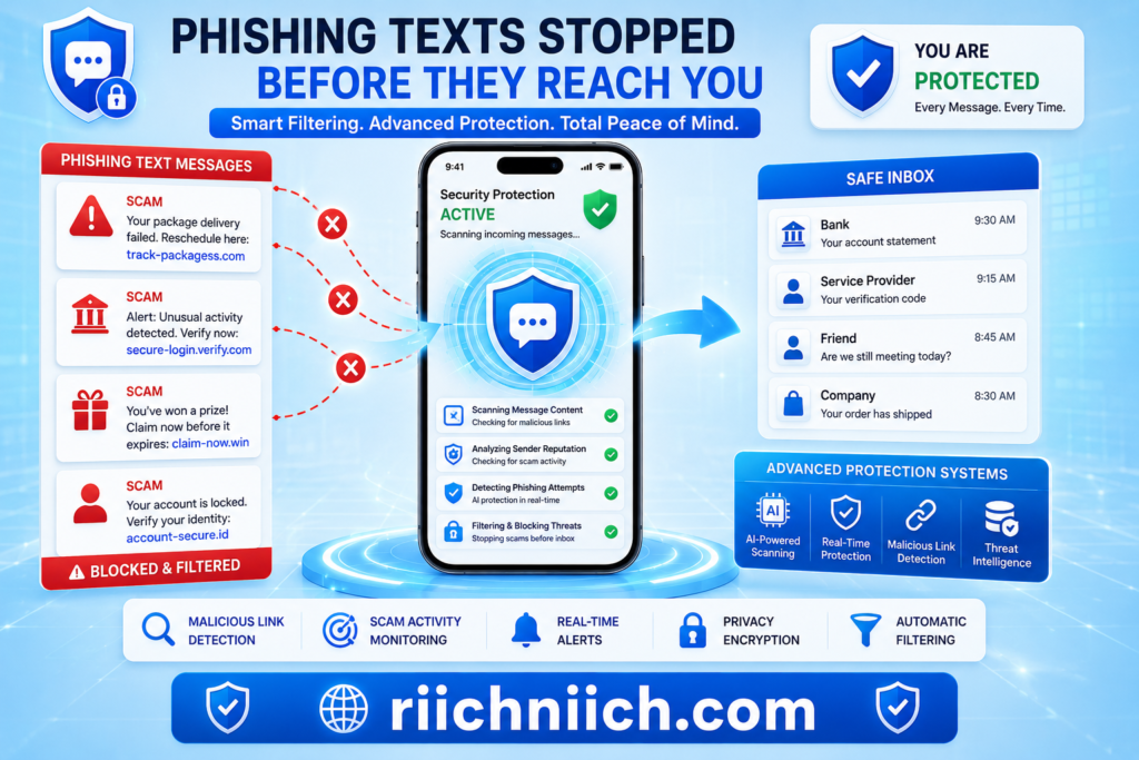 how to stop spam calls and scam messages: Phishing protection with smart filtering