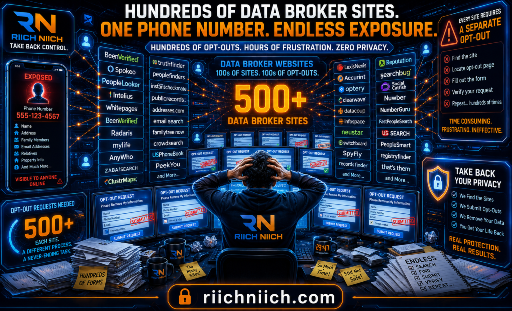 how to remove your phone number from data broker sites: Data broker overload: opt-out struggles