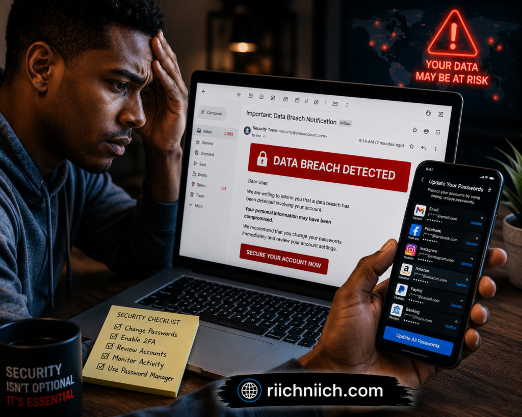 how hackers get your email address: Cybersecurity alert and password update stress
