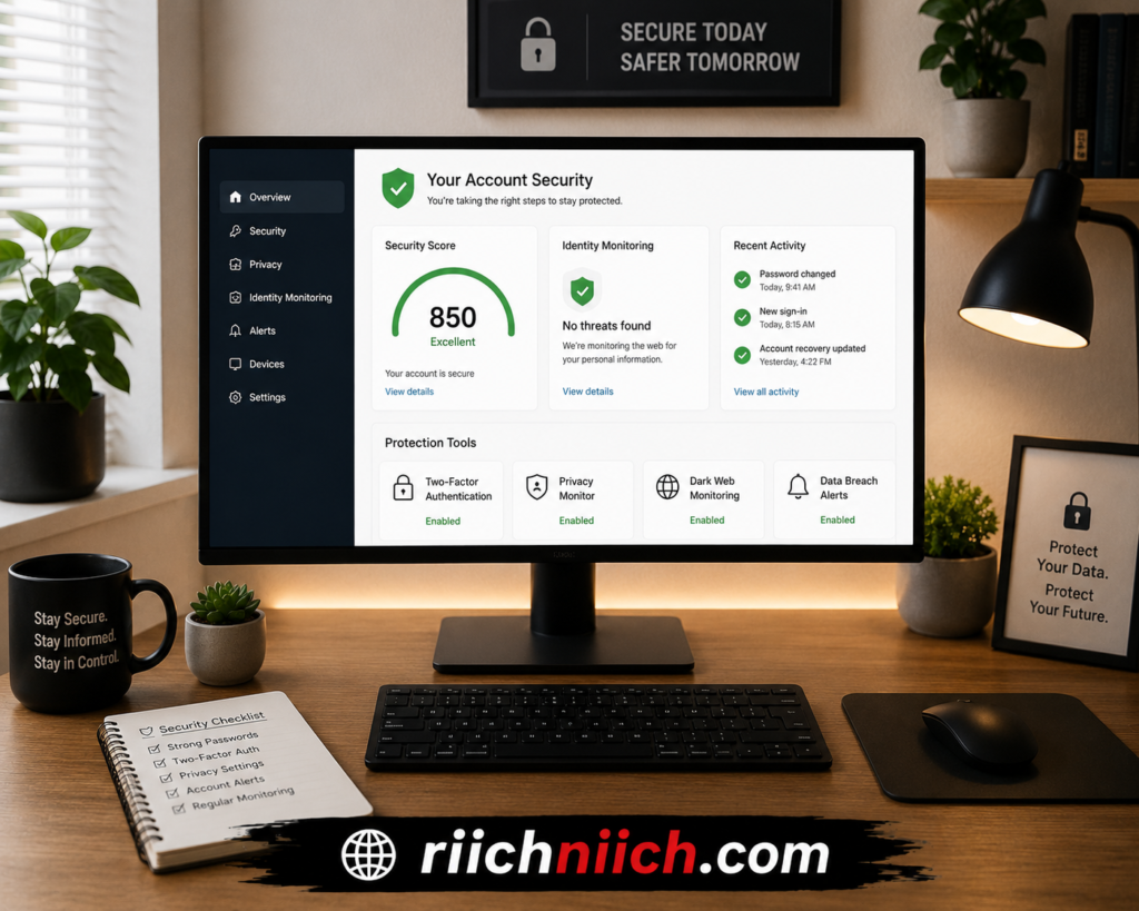 what happens after a data breach: Secure workspace with tech-focused UI