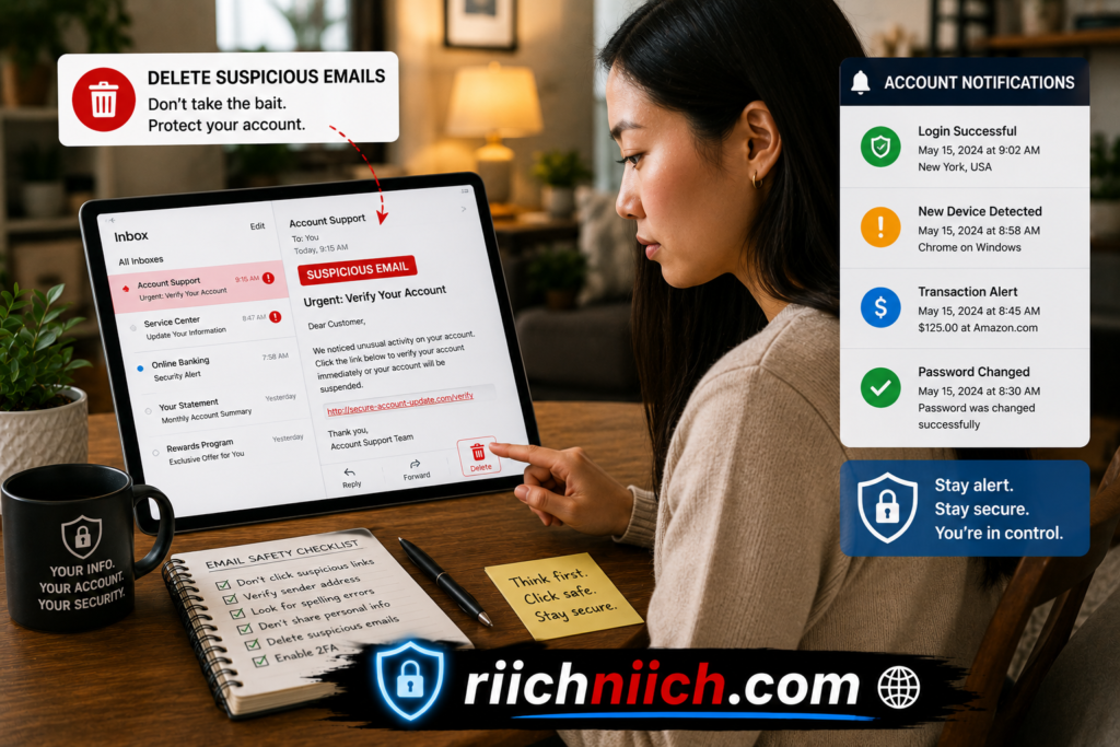 what happens after a data breach: Stay secure: delete phishing emails