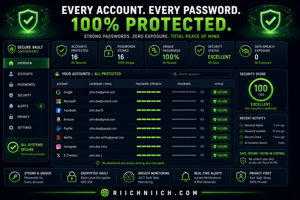 how to protect yourself from identity theft: Cybersecurity dashboard: total protection overview