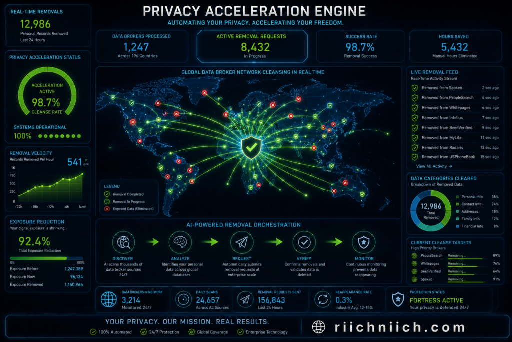 best data removal services: Privacy acceleration command center dashboard