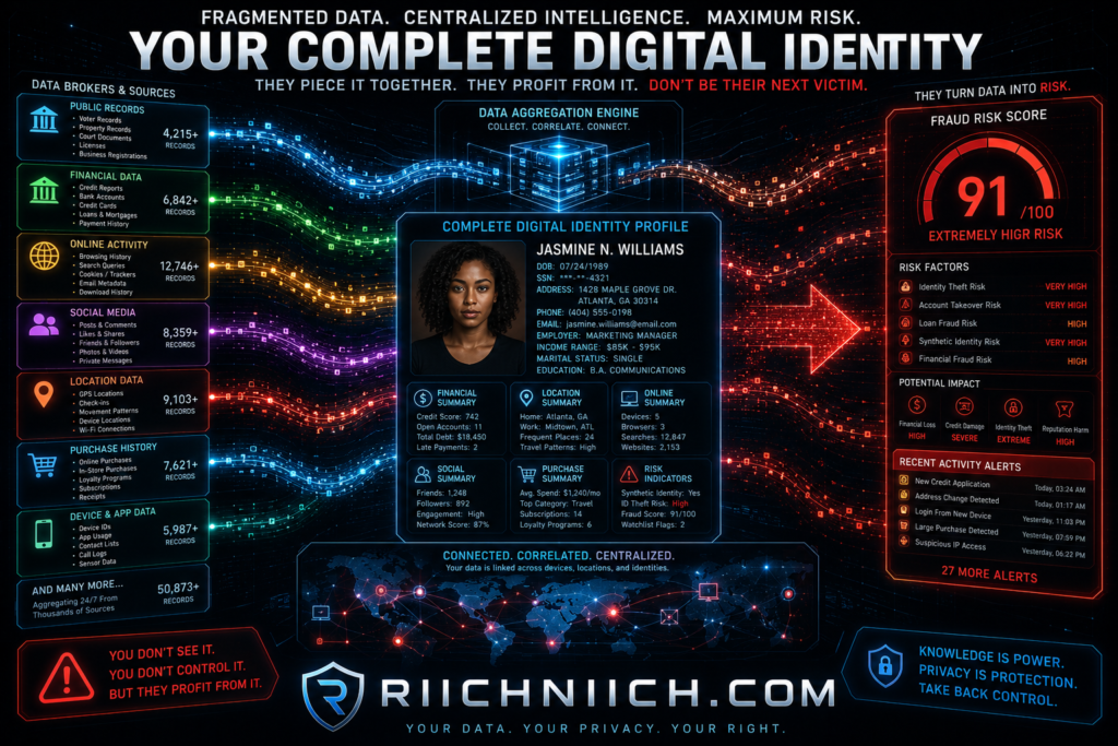 what is a data broker: Cybersecurity risk dashboard and identity profile