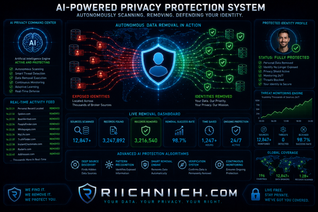 what is a data broker: AI-powered privacy protection interface