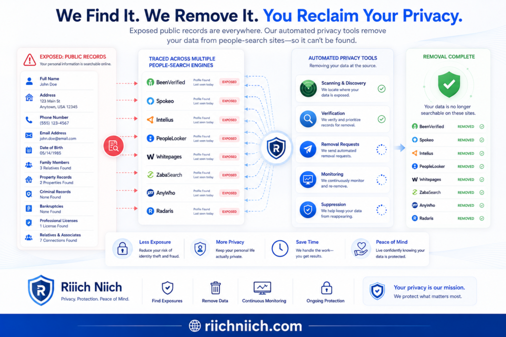how your personal data ends up online: Privacy data removal service flow