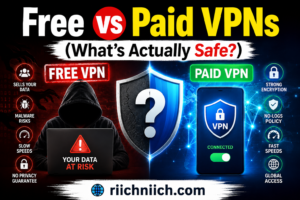 Read more about the article Free vs Paid VPNs (What’s Actually Safe?)