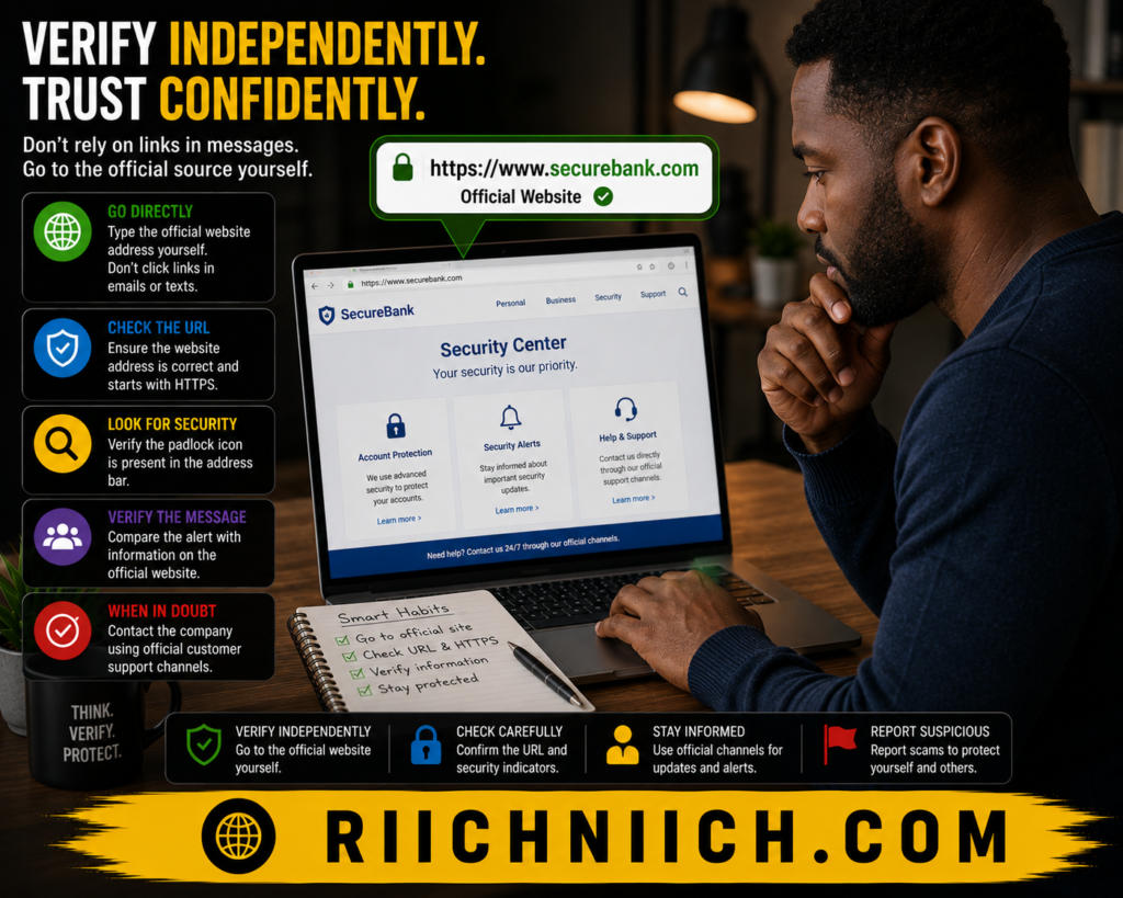 how phishing scams work: Verify independently, trust confidently