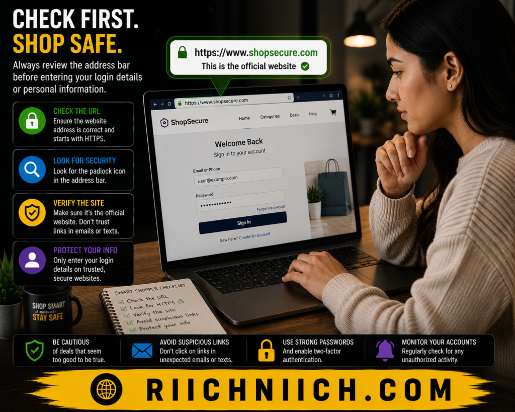 how phishing scams work: Shop safe with secure URLs