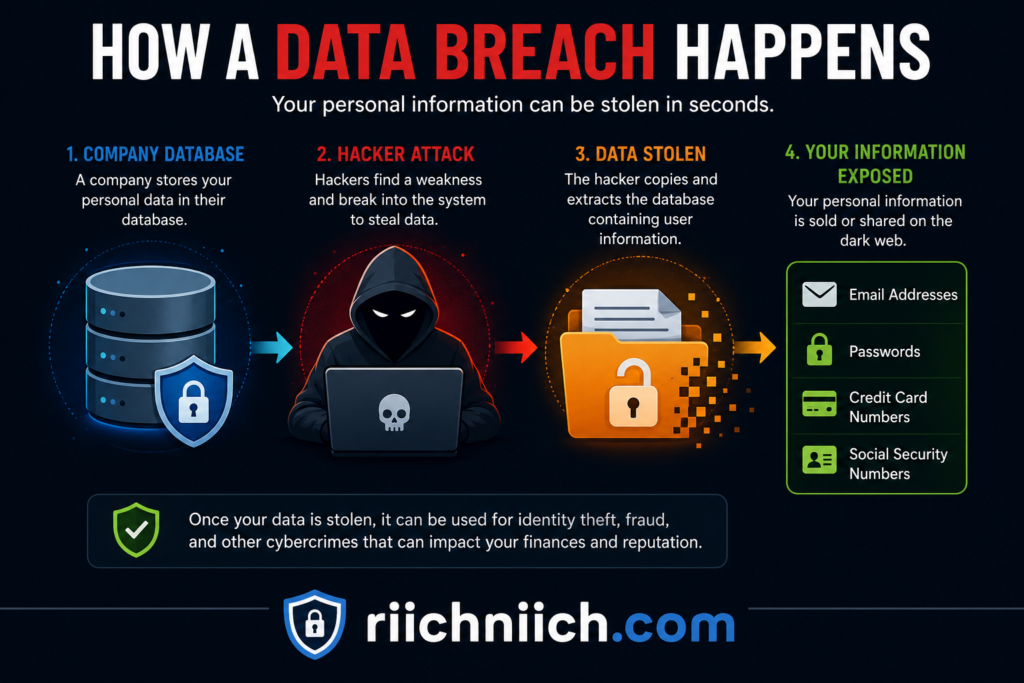 what to do after a data breach: How a data breach happens