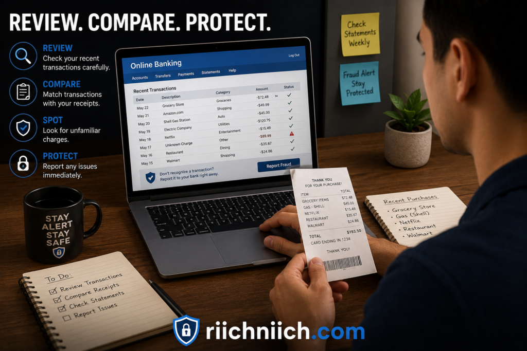 what to do after a data breach: Review and protect your transactions