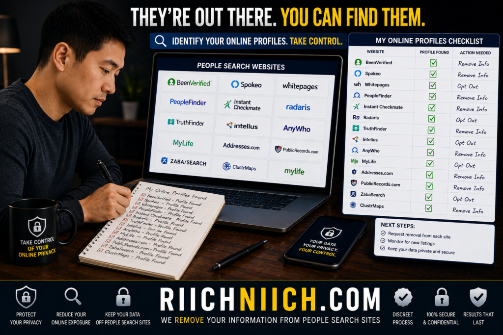 how to remove yourself from people search sites: Managing your online privacy checklist