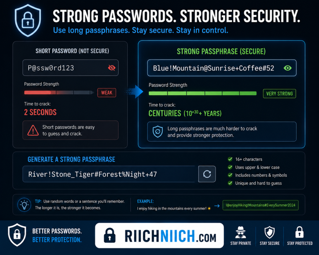 how to stay anonymous online: Strong passwords, stronger security tips
