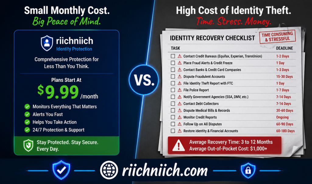 is identity theft protection worth it: Identity protection vs recovery comparison