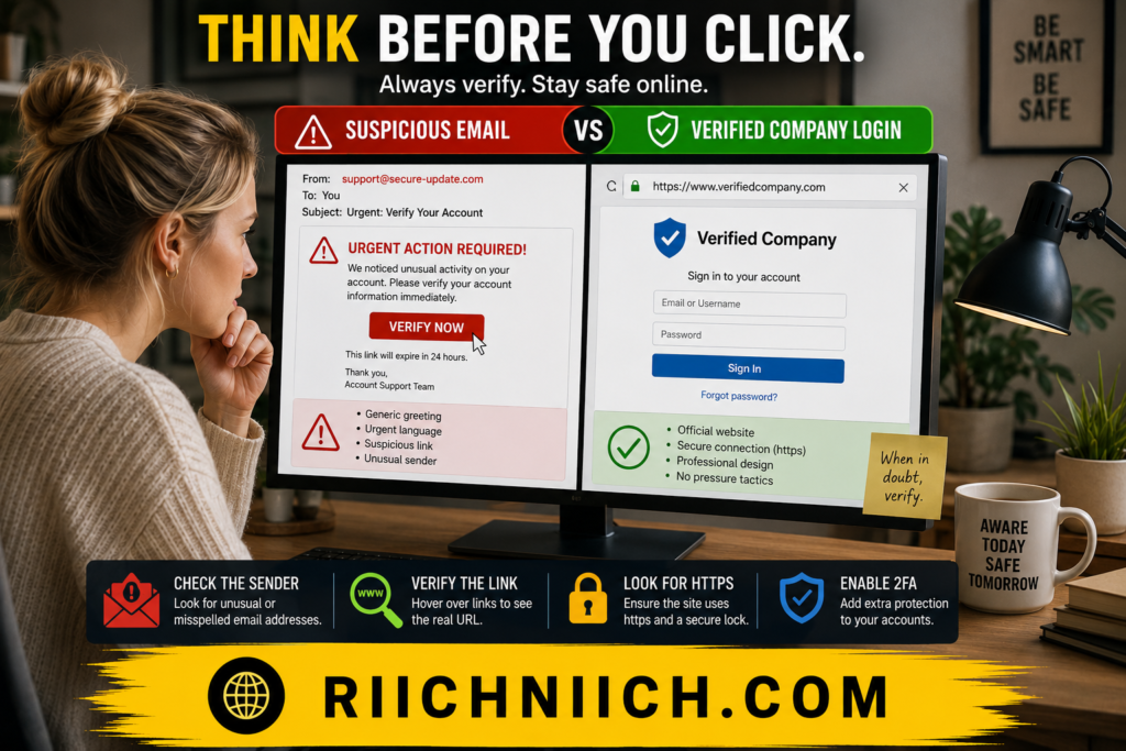 how phishing scams work: Think before you click: phishing awareness