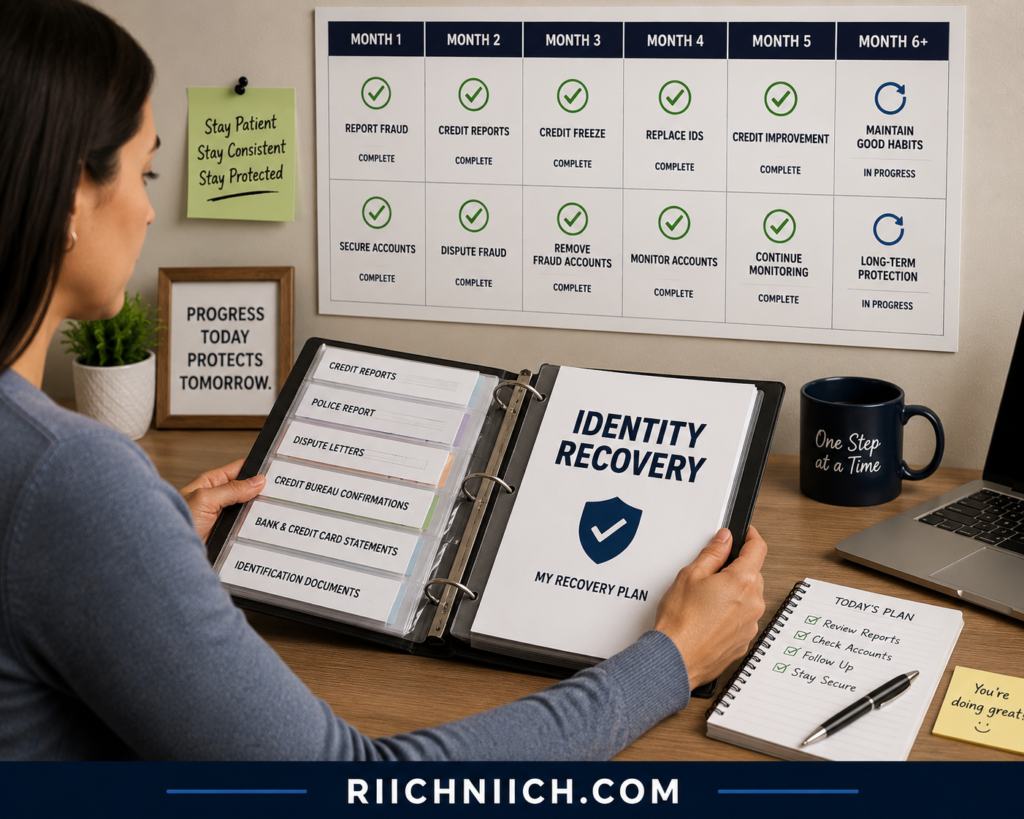 how long does it take to recover from identity theft: Staying organized through recovery plan