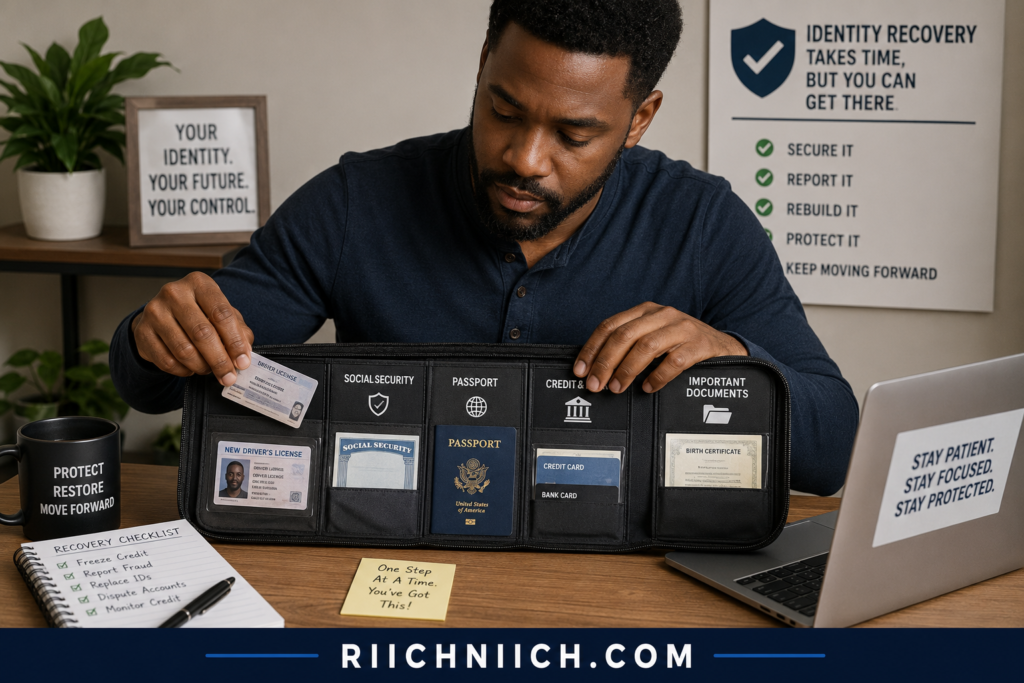 how long does it take to recover from identity theft: Identity recovery in progress