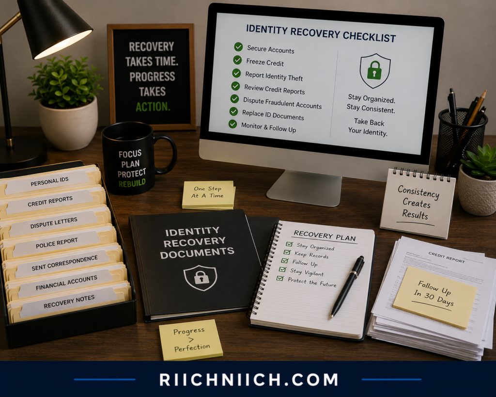 how long does it take to recover from identity theft: Identity recovery workspace in action