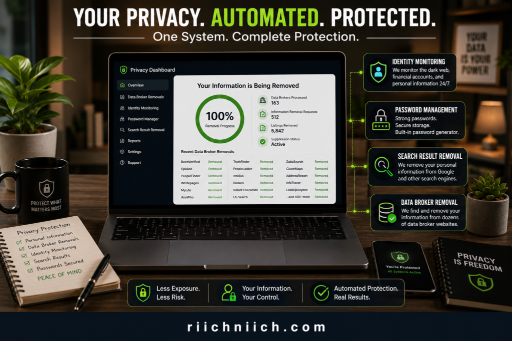 how to opt out of data brokers: Privacy protection dashboard workspace setup