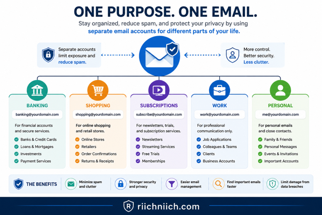 why am I getting so many spam emails: One email for every purpose