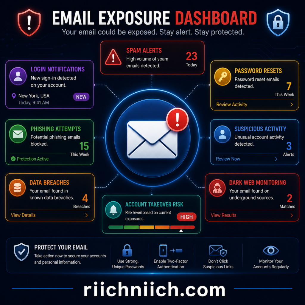 how to know if your email was leaked: Email exposure alert dashboard