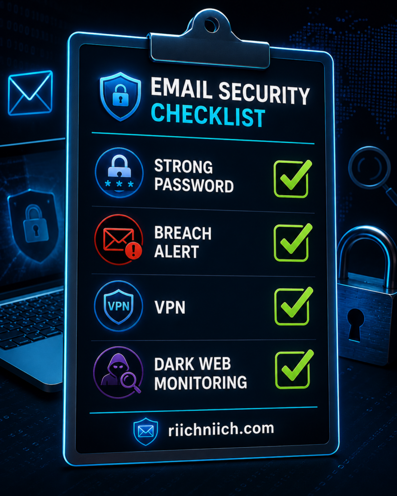 best email protection tools: Email security checklist design