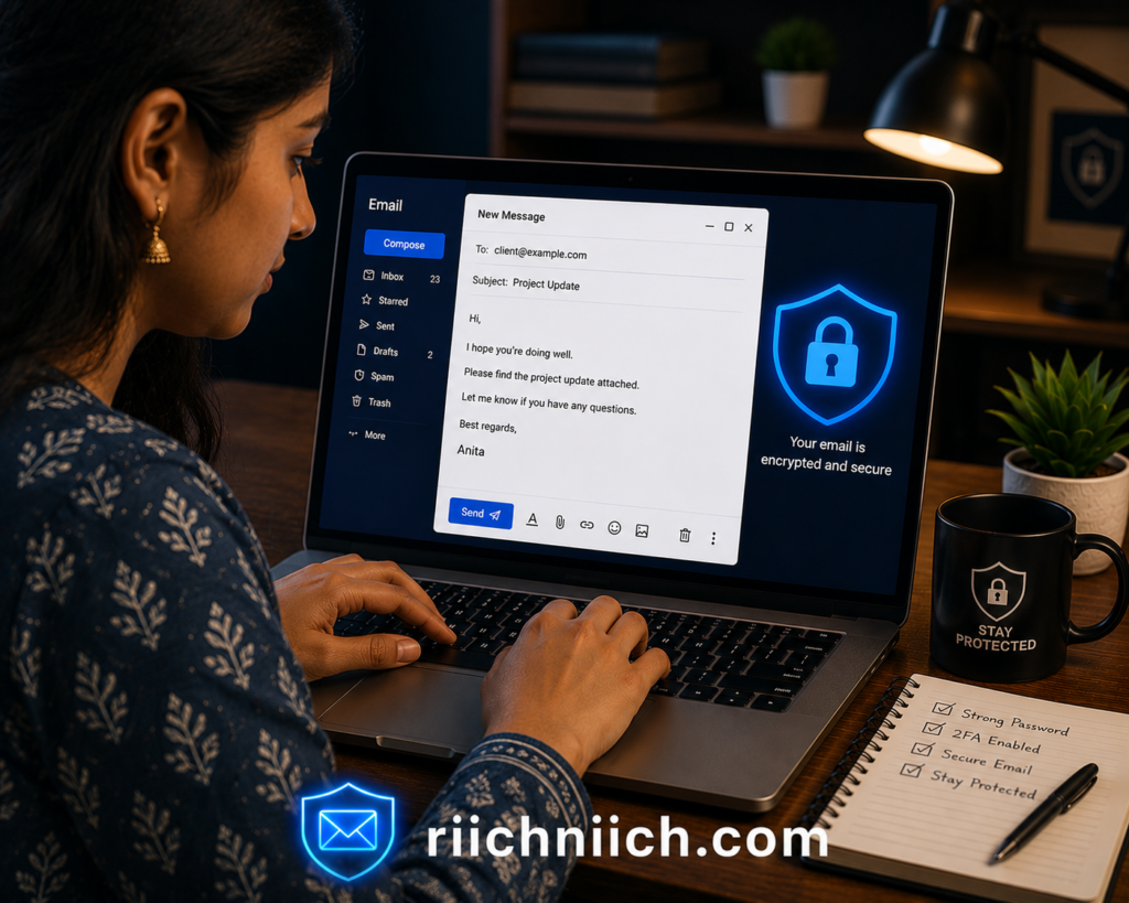 best email protection tools: Secure email in a cozy office