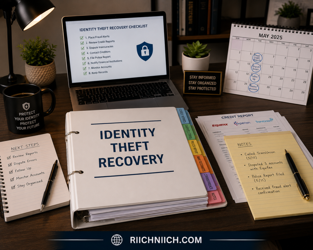 identity theft recovery checklist: Identity theft recovery workspace setup