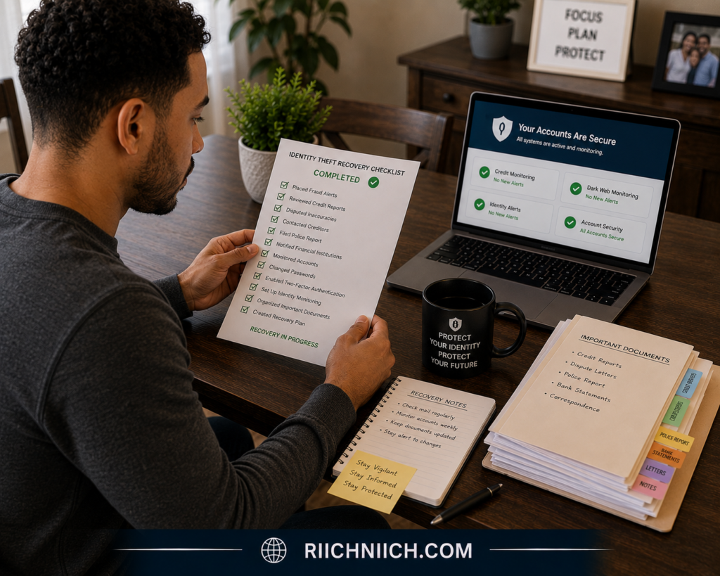 identity theft recovery checklist: Focused identity protection in action
