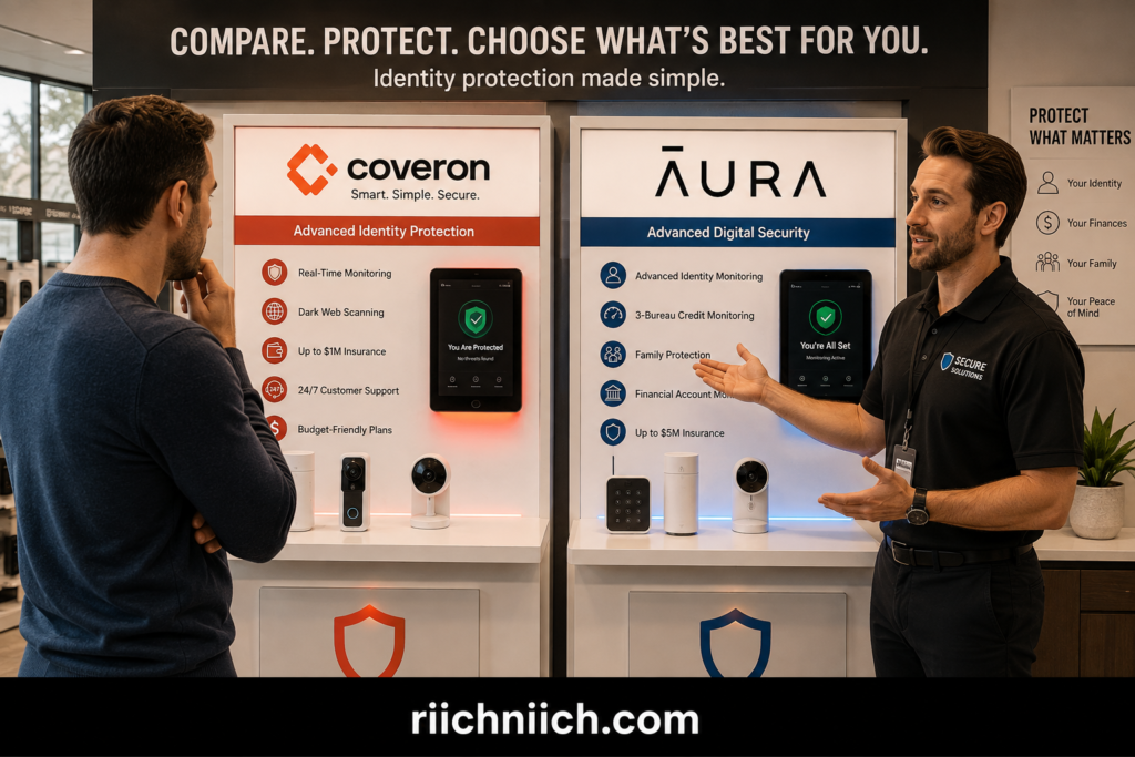 Coveron vs Aura: Identity Protection Showroom Comparison