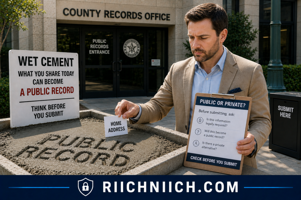 how to remove yourself from public records online: Public Records Privacy Awareness Display