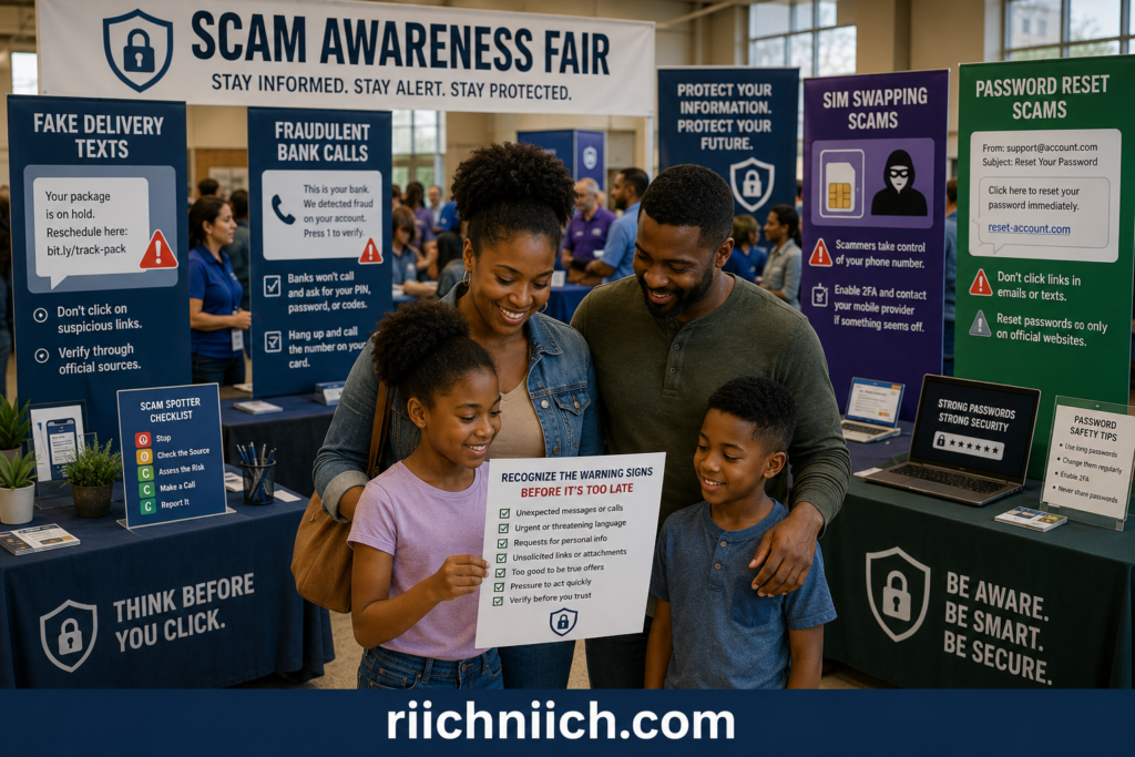 can someone steal your identity with just your phone number: Family Learns Scam Safety at Fair