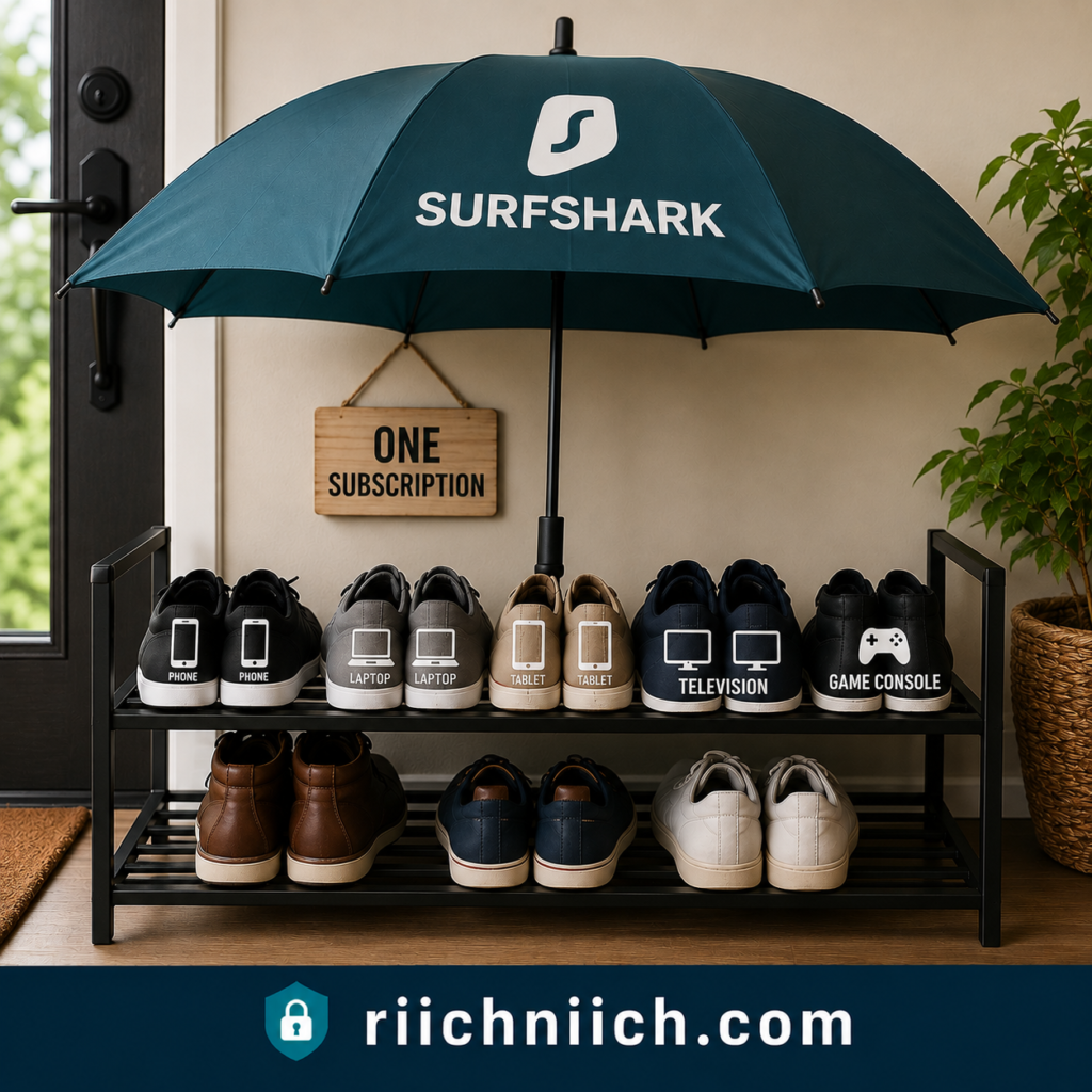 Surfshark vs ProtonVPN: Surfshark Umbrella Shoe Rack Ad