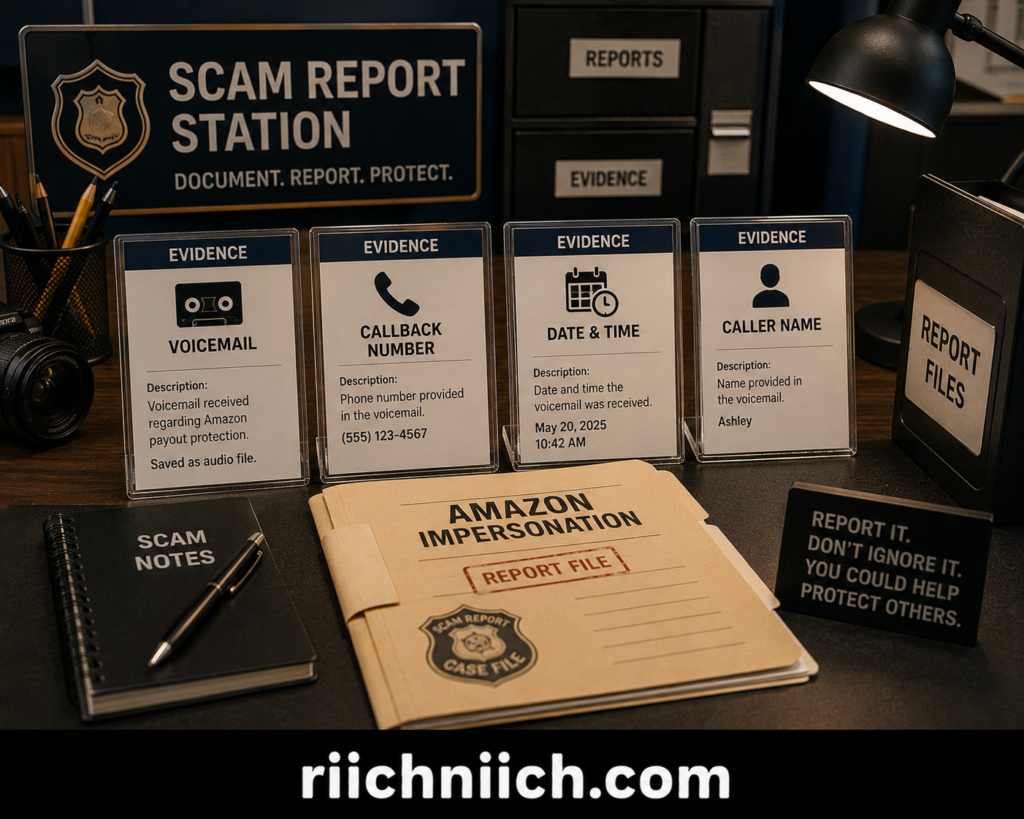 amazon payout protection scam: Scam Report Station Evidence Desk