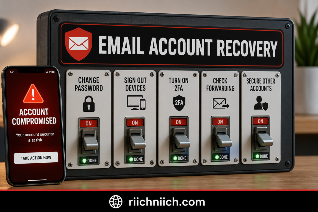 what to do if your email account gets hacked: Email Account Recovery Control Panel