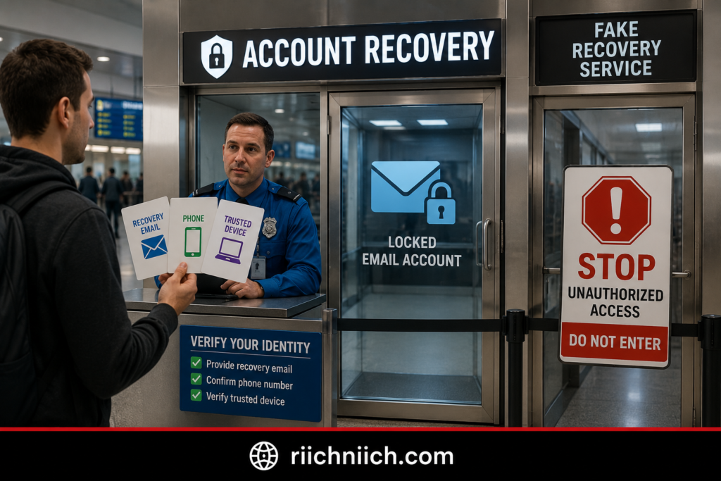 what to do if your email account gets hacked: Account Recovery Security Checkpoint