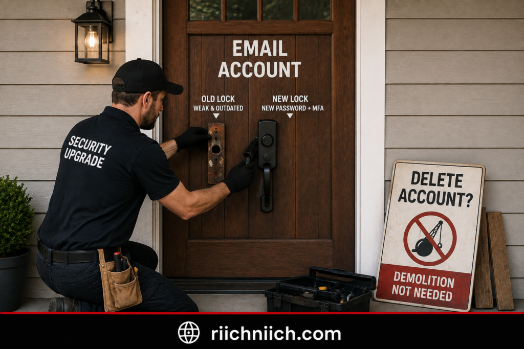 what to do if your email account gets hacked: Upgrading the Front Door Security