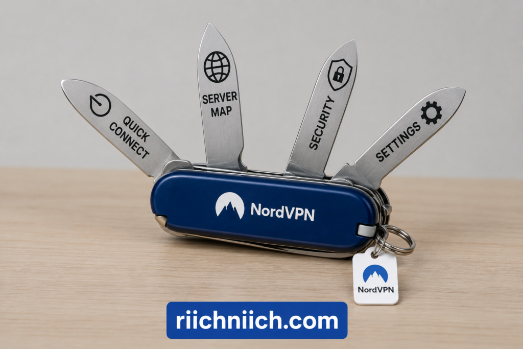 NordVPN vs ExpressVPN: NordVPN Swiss Army Multitool Display