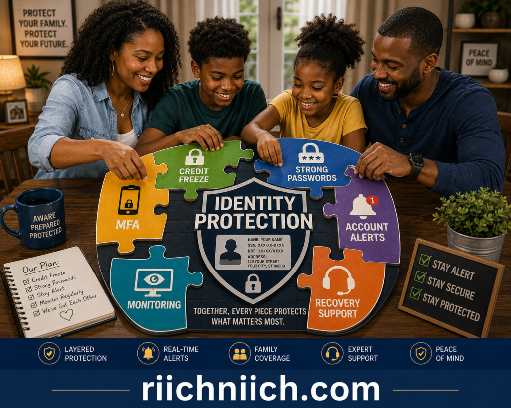 how to know if someone is using your identity: Family Puzzle for Identity Protection