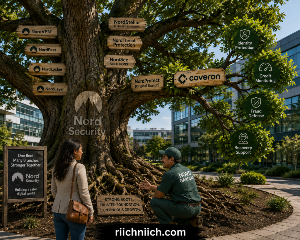 why did NordProtect change to Coveron: Nord Security Family Tree