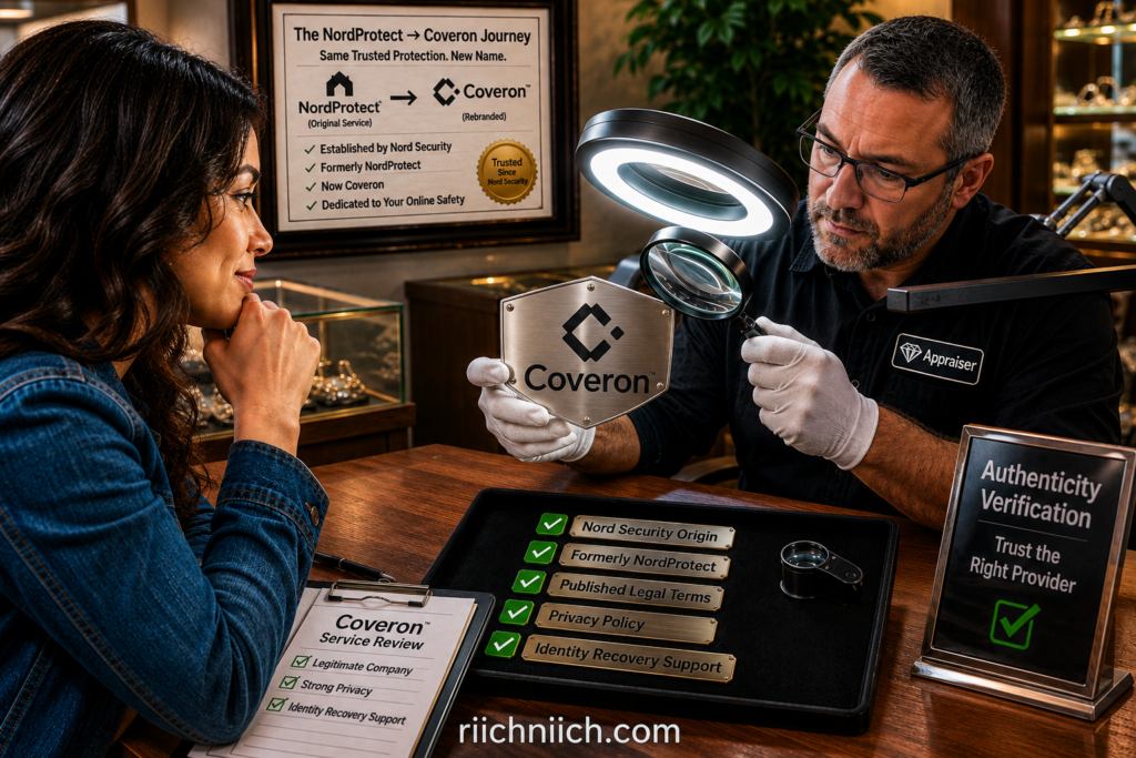 why did NordProtect change to Coveron: Authenticity Verification Appraisal Scene
