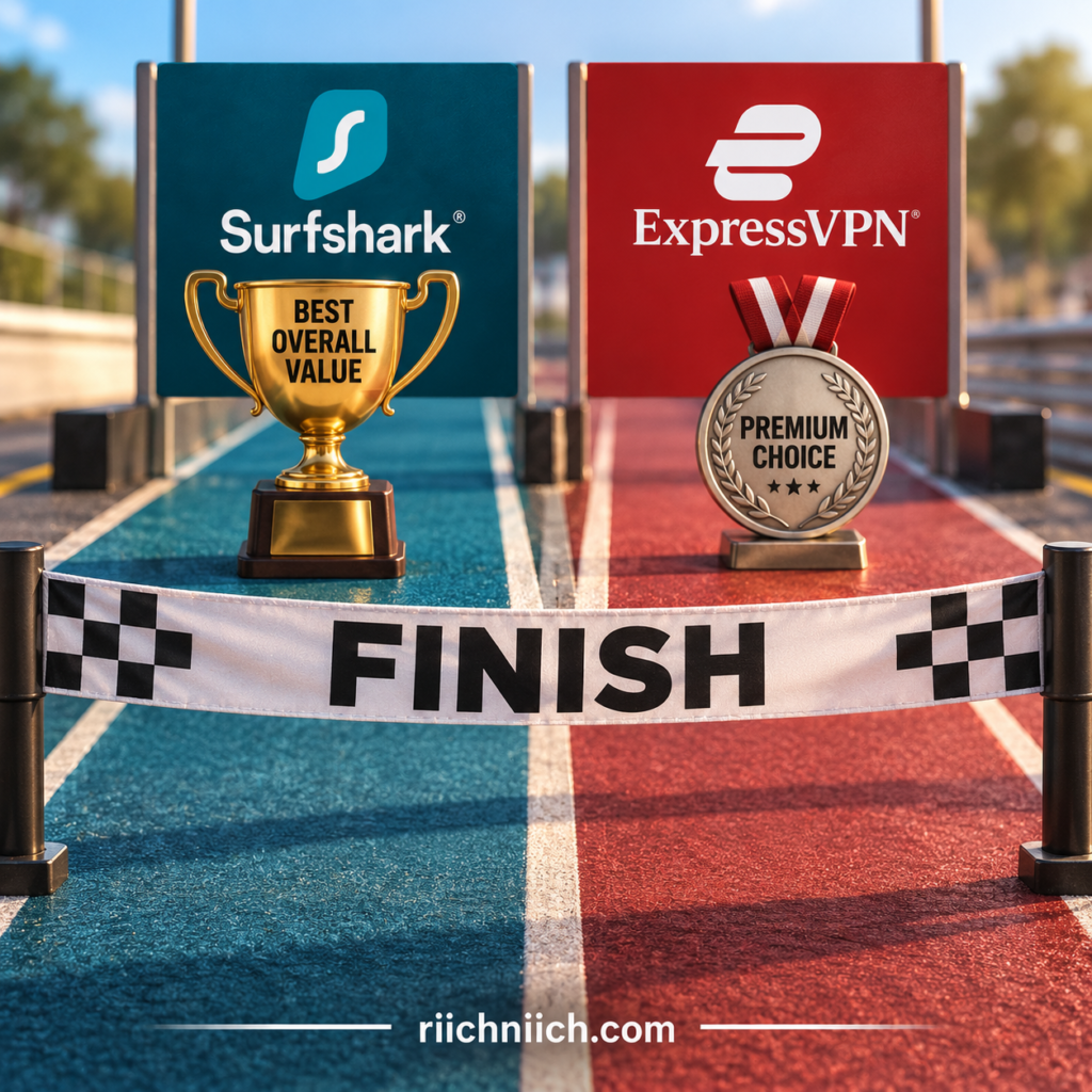 surfshark vs expressvpn: VPN Value Race Finish Line